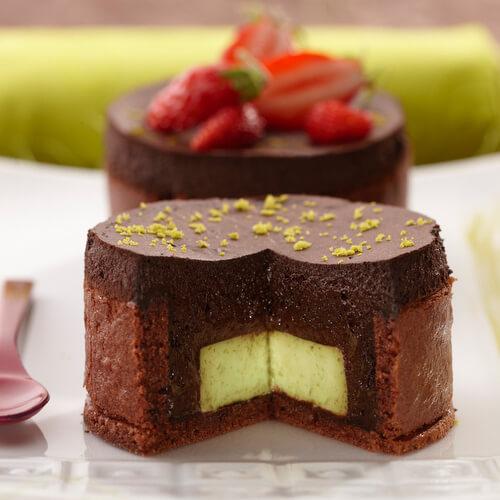 mousse chocolat noir-pistache