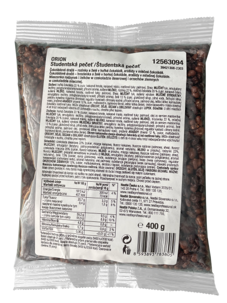 Packshot Studentska Mix in w czekoladzie