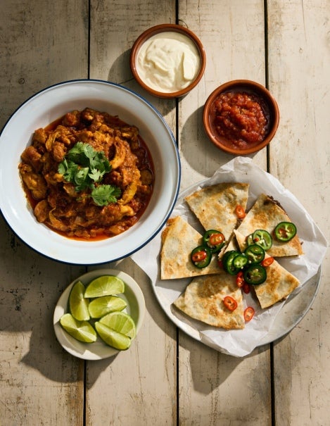 quesadilla z pulpą pomidorową