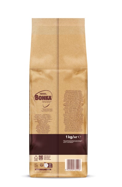 Kawa ziarnista BONKA Forte 1kg - tył