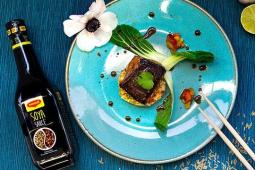 Łosoś z ryżem i Pak Choi