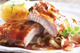 Żeberka wieprzowe w sosie barbecue