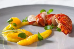 Homar z veloute z homara i pomarańczą