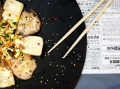 Tofu ze smażoną kapustą kimchi